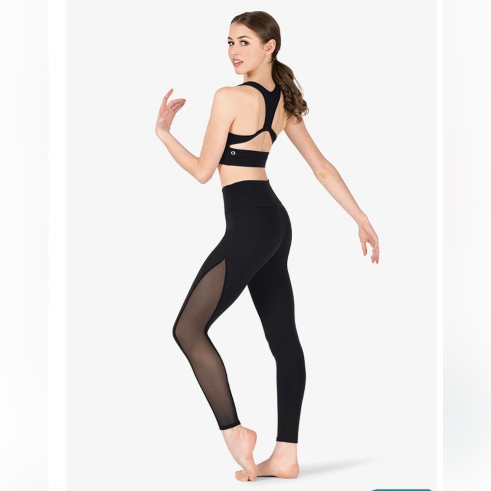 Natalie Active Compression Side Mesh Workout Legg… - image 2